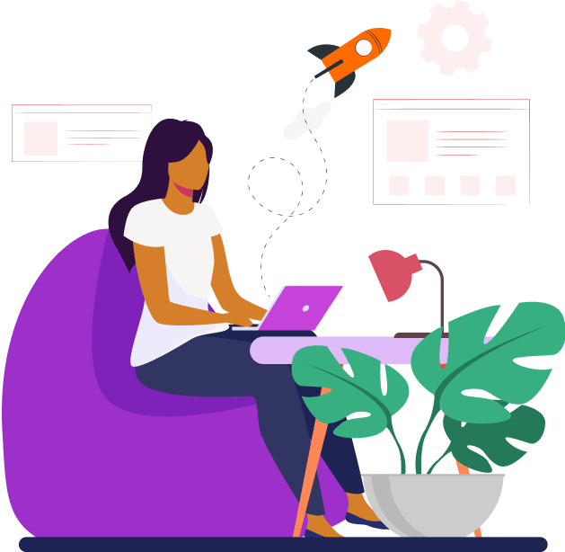 dedicated support woman sitting